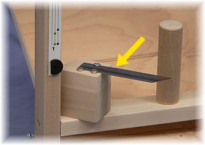 bottom cutting knife shown on carving rack