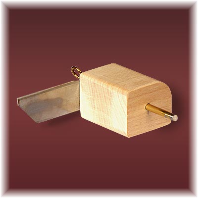 bottom cutting knife shown on carving rack